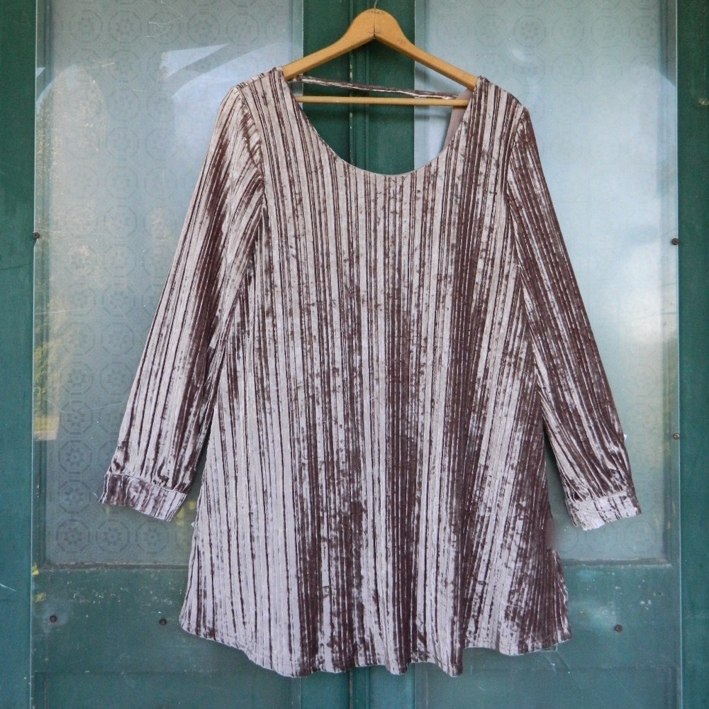 Nostalgia Ribbed Velvet Tunic NWT